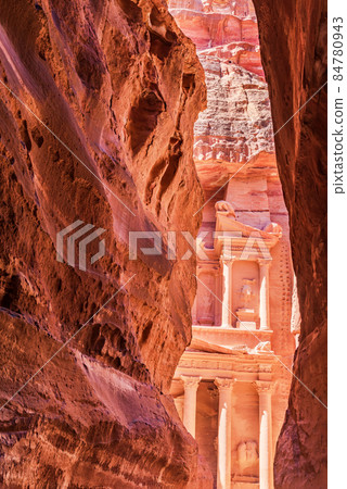 Siq in Ancient City of Petra - Wadi Musa, Jordan 84780943
