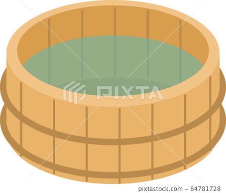 Bathtub with hot spring water Bathtub with hot spring water 84781728