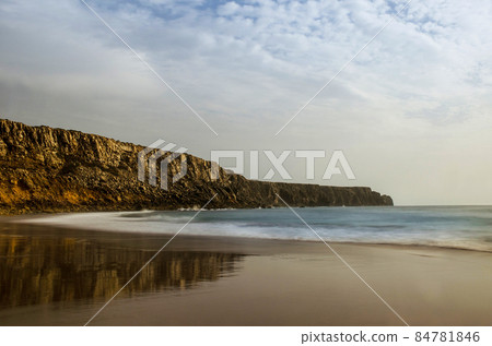 Wild and undiscovered beaches and cliffs in the Algarve's West Coast, near Lagos, Portugal. Wild and undiscovered beaches and cliffs in the Algarve's West Coast, near Lagos, Portugal. 84781846