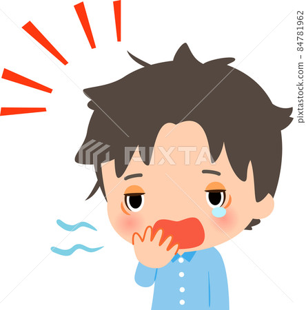 一個穿著睡衣的男人在頭髮上打盹 84781962