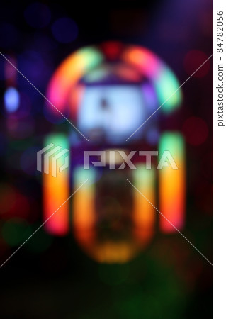 Blurred Multi Colored Vintage Jukebox Close up Blurred Multi Colored Vintage Jukebox Close up 84782056