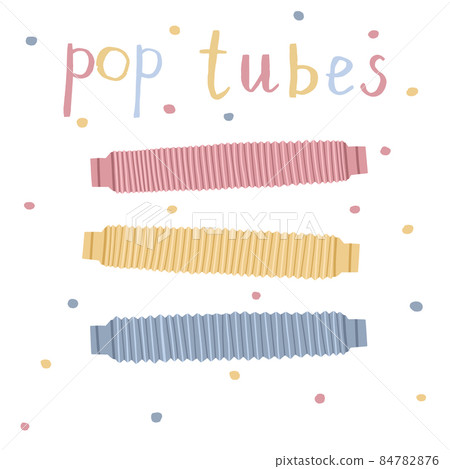 Popular antistress toy pop tube illustration on white background Popular antistress toy pop tube illustration on white background 84782876