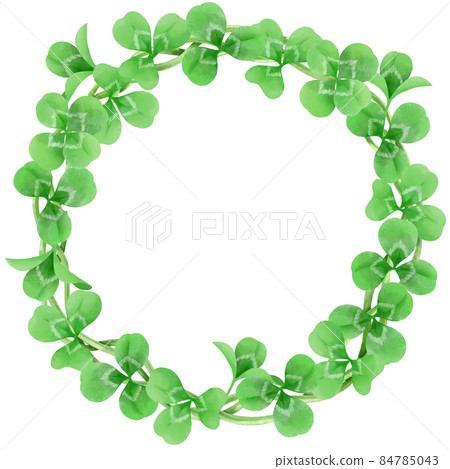 Wildflower / clover wreath (watercolor painting) 84785043