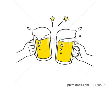 圖像插圖與啤酒吐司 84785138