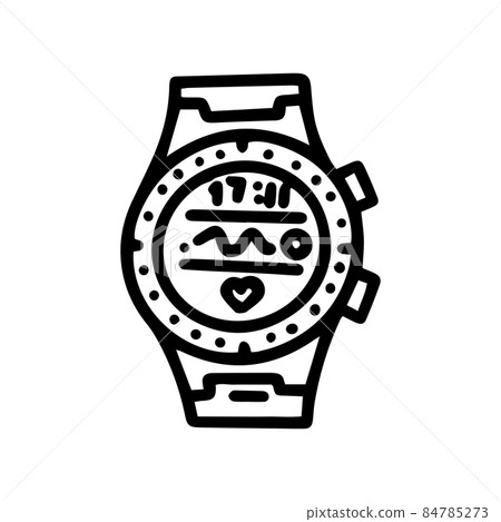climbing watches line vector doodle simple icon 84785273