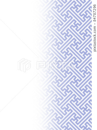 Halftone Saaya-shaped white with bluish purple (background material) not distorted 84787296