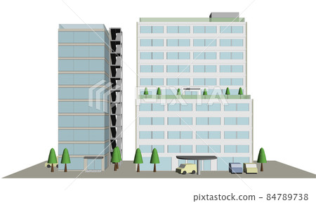 兩座城市建築 84789738