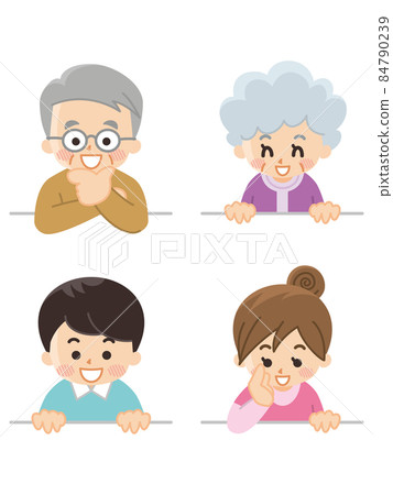 低頭的人，老一代，年輕人 84790239