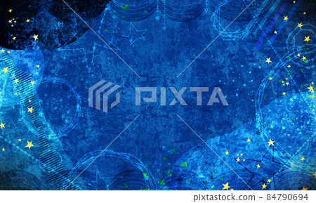 Hand-drawn illustration background material for the night sky 84790694