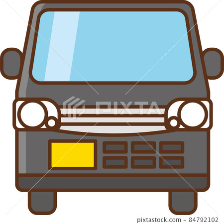 從前面看到的黑色輕型卡車 84792102