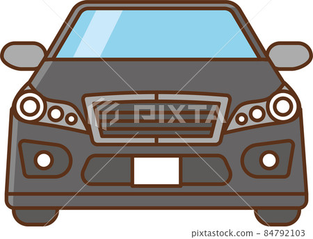 從前面看的黑色豪華轎車轎車類型 84792103