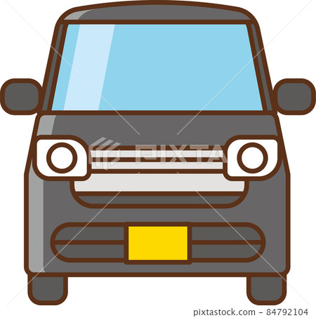 從前面看的黑色高大貨車型微型車輛 84792104