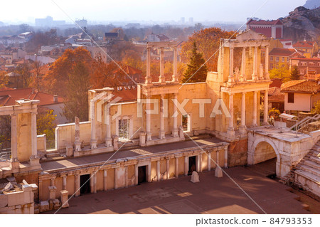 Plovdiv, Bulgaria, ancient roman amphitheatre Plovdiv, Bulgaria, ancient roman amphitheatre 84793353