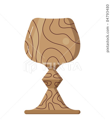 Wooden glass vector. Kwanzaa element illustration. Voodoo rituals 84793480