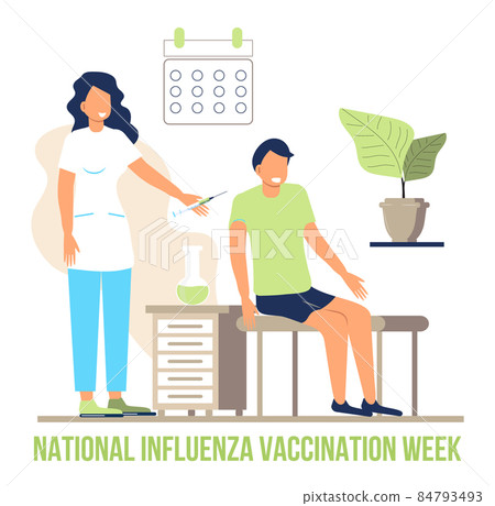 National Influenza Vaccination Week banner vector. Event is observed in December. Time to get flu vaccine illustration. National Influenza Vaccination Week banner vector. Event is observed in December. Time to get flu vaccine illustration. 84793493
