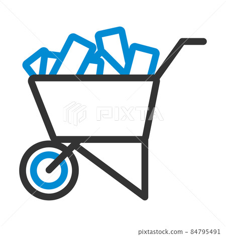 Icon Of Construction Cart Icon Of Construction Cart 84795491