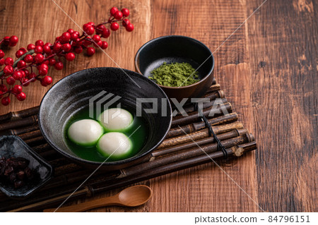 Matcha Tangyuan Winter Solstice Lantern Festival White Tang yuan tangyuan タンユエン 団子 Matcha Tangyuan Winter Solstice Lantern Festival White Tang yuan tangyuan タンユエン 団子 84796151