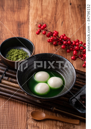 Matcha Tangyuan Winter Solstice Lantern Festival White Tang yuan tangyuan タンユエン 団子 Matcha Tangyuan Winter Solstice Lantern Festival White Tang yuan tangyuan タンユエン 団子 84796152