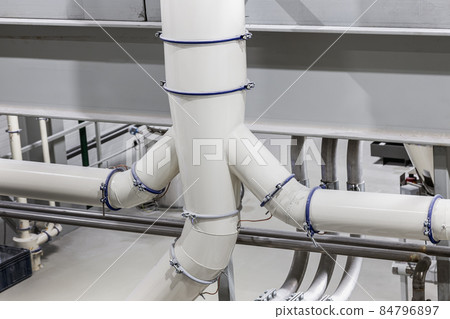 Industrial factory ceiling with flow distribution of ventilation 84796897