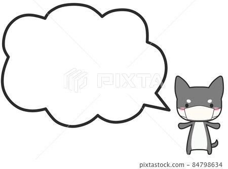 Shiba Inu wearing a mask and a simple speech bubble Shiba Inu wearing a mask and a simple speech bubble 84798634