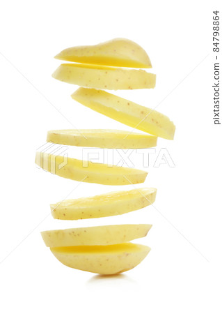 Tasty young potato isolated on white background Tasty young potato isolated on white background 84798864
