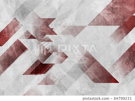 Red and grey grunge stripes abstract geometric background 84799231