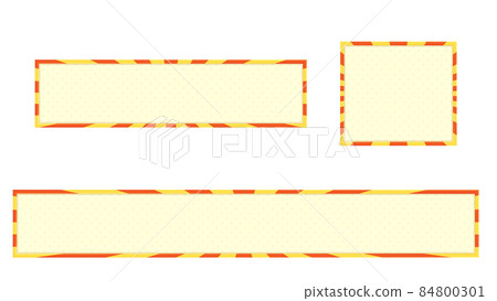 Orange telop base with pop radial stripe frame 84800301