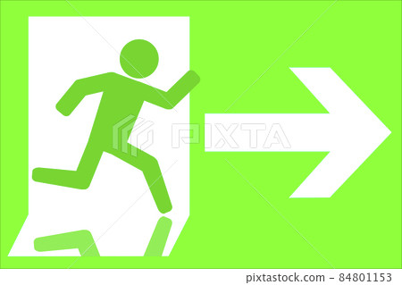緊急出口圖標。 緊急出口圖標。 84801153