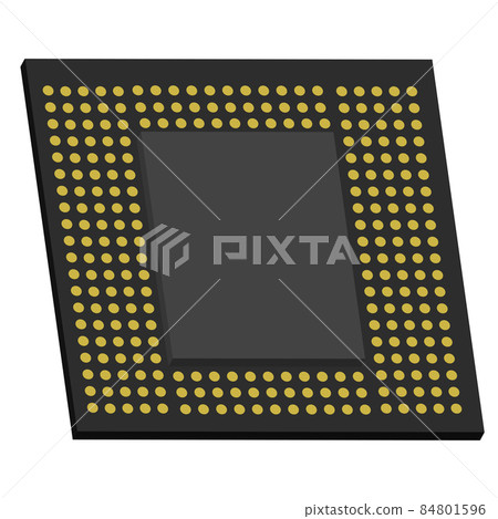 Illustration of semiconductor. Semiconductor shortage !! 84801596