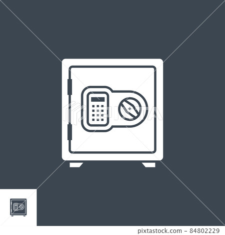 Safe related vector glyph icon. Safe related vector glyph icon. 84802229
