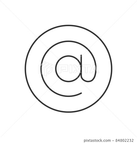 Arroba Button Sign. 84802232