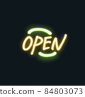 霓虹燈打開招牌插圖 84803073