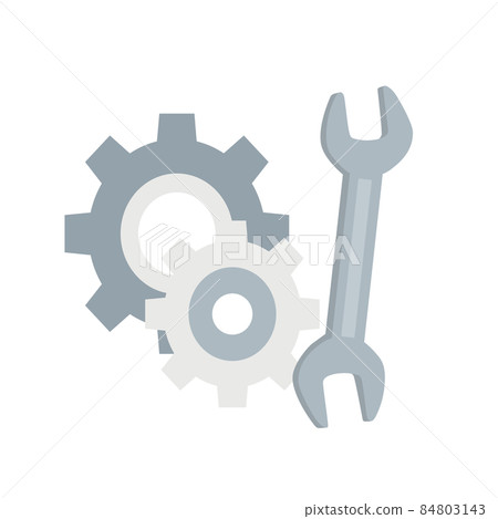 Illustration of gears and spanner 84803143