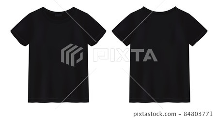 Unisex black t shirt mock up. T-shirt design template. 84803771