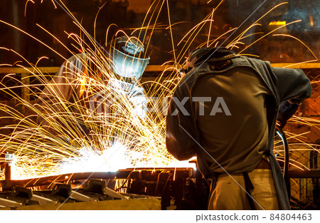 worker with protective mask welding metal worker with protective mask welding metal 84804463