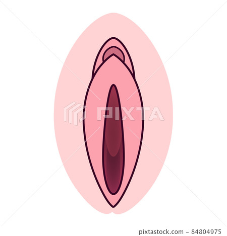 Ovary glands icon in a flat style. Endocrine Glands concept. Vector illustration in grey colour isolated 84804975