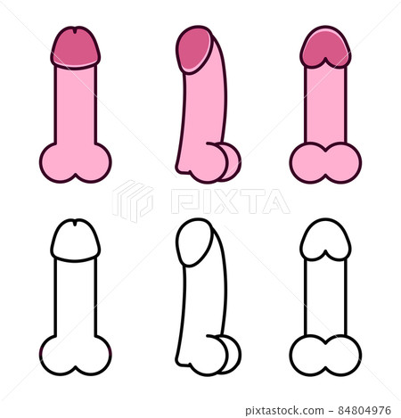 Vector Sex Toys Vibrators Icon. Dildo Vibrator Set . Illustration Of A Female Vibrator 84804976