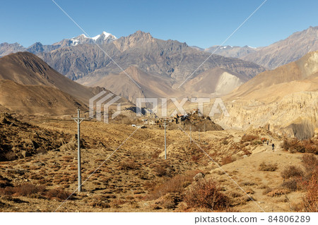 View of the village of Jharkot. 84806289