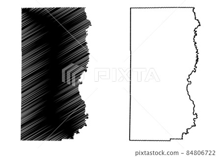Edwards County, Illinois (U.S. county, United States of America, USA, U.S., US) map vector illustration, scribble sketch Edwards map 84806722