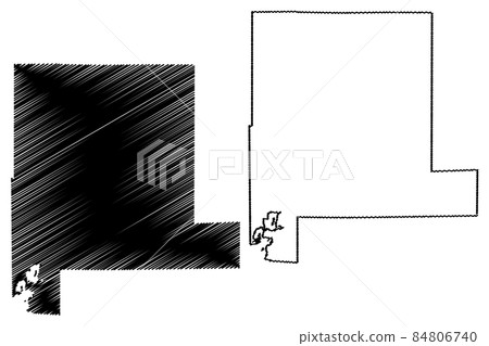 Fayette County, Illinois (U.S. county, United States of America, USA, U.S., US) map vector illustration, scribble sketch Fayette map 84806740