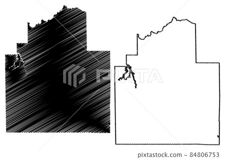 Christian County, Illinois (U.S. county, United States of America, USA, U.S., US) map vector illustration, scribble sketch Christian map 84806753
