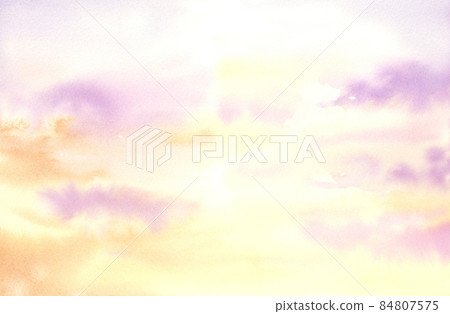 夢幻般的天空水彩畫 84807575