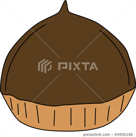 簡單的栗子插畫素材 84808186