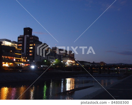 Kamogawa cityscape at dusk Kamogawa cityscape at dusk 84808300