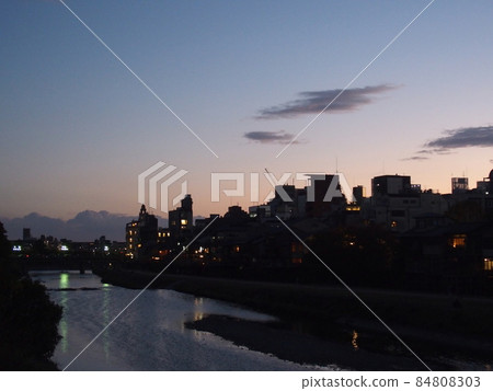 Kamogawa cityscape at dusk Kamogawa cityscape at dusk 84808303
