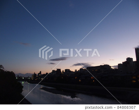 Kamogawa cityscape at dusk Kamogawa cityscape at dusk 84808307