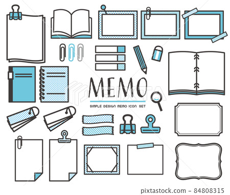 Frame vector illustration material / frame / decoration / simple for simple design memos and notebooks 84808315
