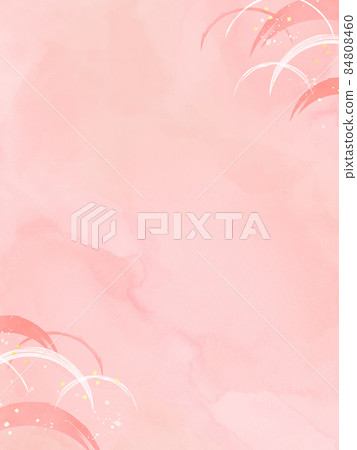 Pink watercolor texture and wave background material 84808460