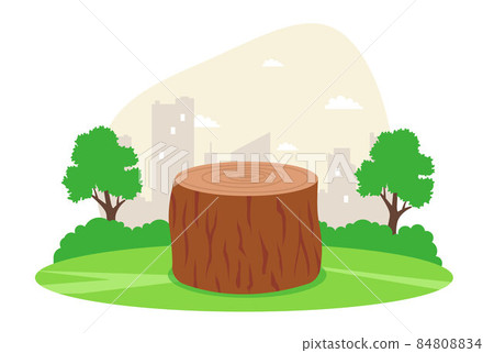 stump from a tree in the forest. chop wood. stump from a tree in the forest. chop wood. 84808834