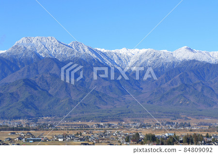 Azumino and the Northern Alps in early winter Azumino and the Northern Alps in early winter 84809092